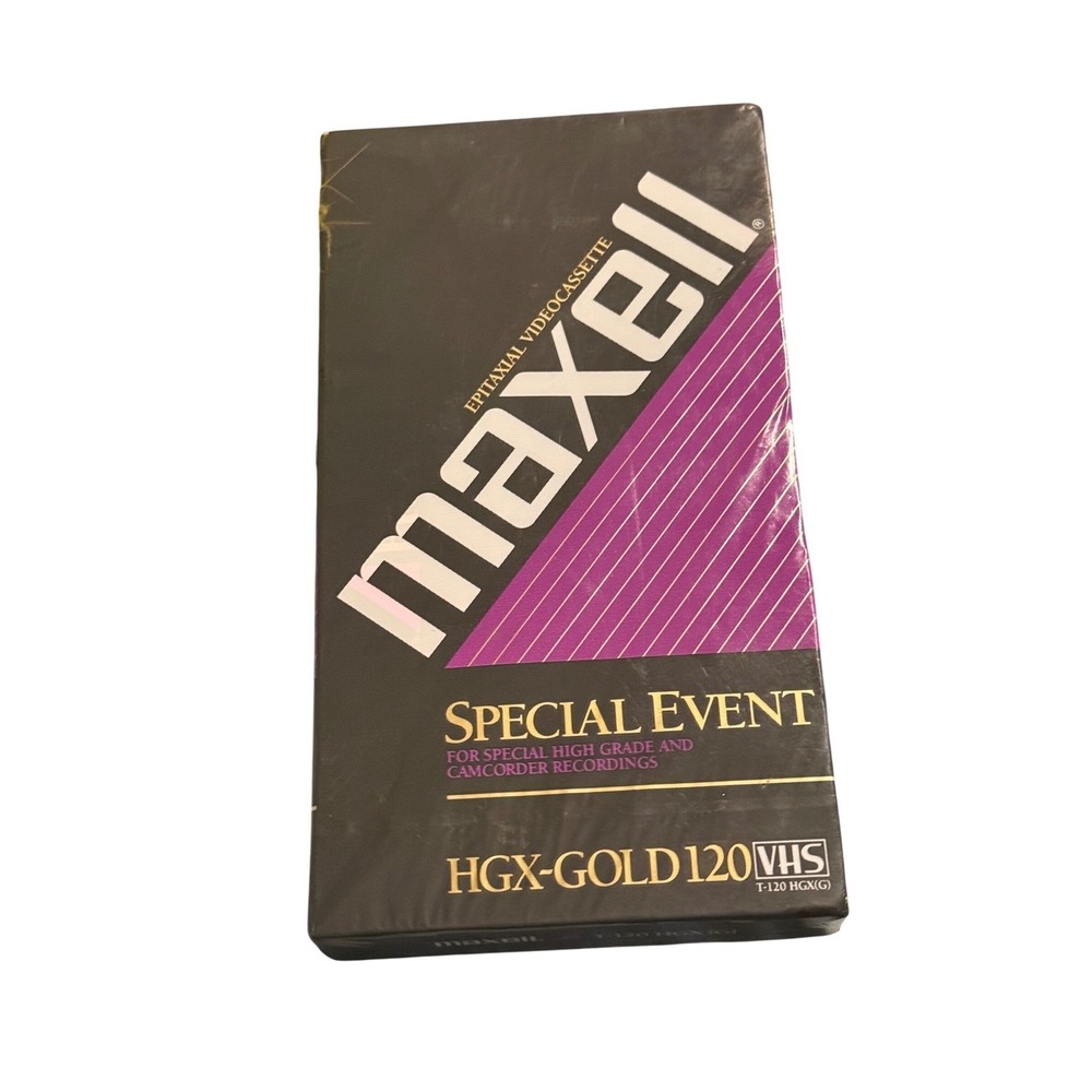 Maxell HGX‎ GOLD 120 VHS Special Event Videocassette Tape New Sealed